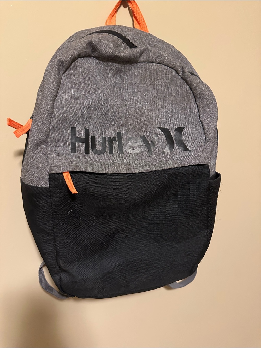 Hurley Gray, Black & Orange Accent Men's Backpack